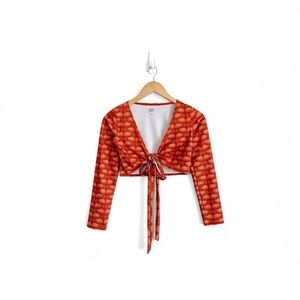 Kortni Jeane Swan Print Wrap Rashguard